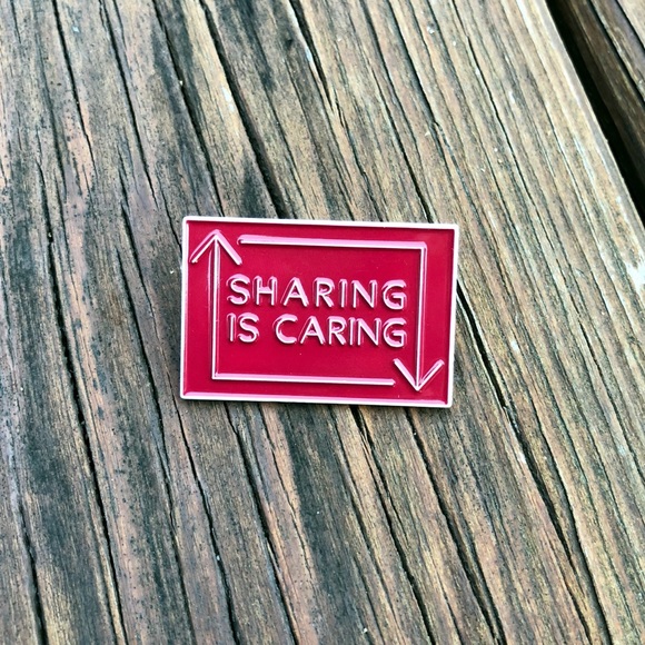 ATLPOSHER Accessories - Sharing is Caring Lapel Pin • Custom Accessory